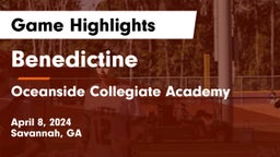 Benedictine  vs Oceanside Collegiate Academy Game Highlights - April 8, 2024