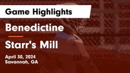 Benedictine  vs Starr's Mill  Game Highlights - April 30, 2024
