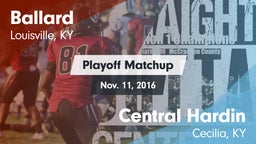 Matchup: Ballard vs. Central Hardin  2016