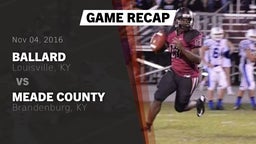 Recap: Ballard  vs. Meade County  2016