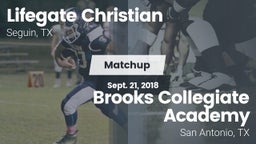 Matchup: Lifegate Christian H vs. Brooks Collegiate Academy 2018