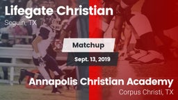 Matchup: Lifegate Christian H vs. Annapolis Christian Academy  2019