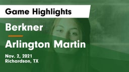 Berkner  vs Arlington Martin Game Highlights - Nov. 2, 2021