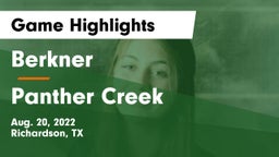 Berkner  vs Panther Creek  Game Highlights - Aug. 20, 2022