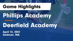Phillips Academy vs Deerfield Academy  Game Highlights - April 13, 2022