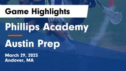 Phillips Academy vs Austin Prep Game Highlights - March 29, 2023