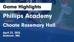 Phillips Academy vs Choate Rosemary Hall  Game Highlights - April 22, 2023