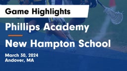 Phillips Academy vs New Hampton School  Game Highlights - March 30, 2024