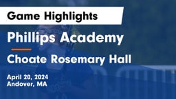 Phillips Academy vs Choate Rosemary Hall  Game Highlights - April 20, 2024