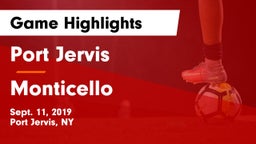 Port Jervis  vs Monticello  Game Highlights - Sept. 11, 2019