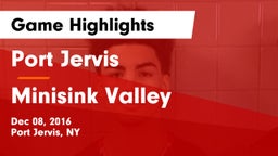 Port Jervis  vs Minisink Valley  Game Highlights - Dec 08, 2016