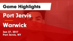 Port Jervis  vs Warwick  Game Highlights - Jan 27, 2017
