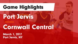 Port Jervis  vs Cornwall Central  Game Highlights - March 1, 2017