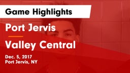 Port Jervis  vs Valley Central  Game Highlights - Dec. 5, 2017