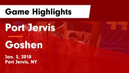 Port Jervis  vs Goshen Game Highlights - Jan. 3, 2018