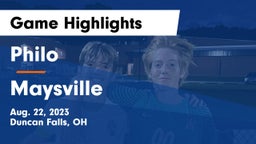 Philo  vs Maysville  Game Highlights - Aug. 22, 2023