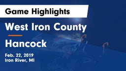 West Iron County  vs Hancock  Game Highlights - Feb. 22, 2019