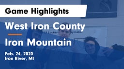 West Iron County  vs Iron Mountain  Game Highlights - Feb. 24, 2020