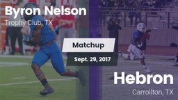 Matchup: Byron Nelson High vs. Hebron  2017