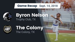 Recap: Byron Nelson  vs. The Colony  2018