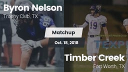 Matchup: Byron Nelson High vs. Timber Creek  2018