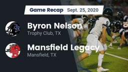 Recap: Byron Nelson  vs. Mansfield Legacy  2020