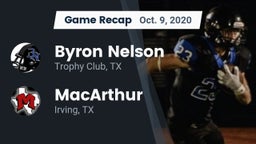 Recap: Byron Nelson  vs. MacArthur  2020