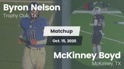 Matchup: Byron Nelson High vs. McKinney Boyd  2020