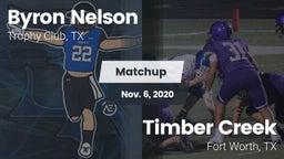 Matchup: Byron Nelson High vs. Timber Creek  2020