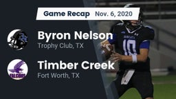 Recap: Byron Nelson  vs. Timber Creek  2020