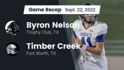 Recap: Byron Nelson  vs. Timber Creek  2022