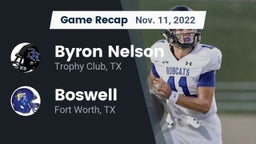 Recap: Byron Nelson  vs. Boswell   2022