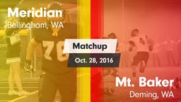 Matchup: Meridian  vs. Mt. Baker  2016
