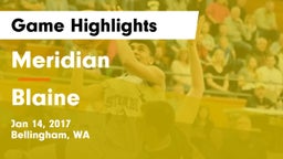 Meridian  vs Blaine  Game Highlights - Jan 14, 2017