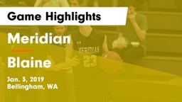 Meridian  vs Blaine  Game Highlights - Jan. 3, 2019