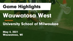 Wauwatosa West  vs University School of Milwaukee Game Highlights - May 4, 2021