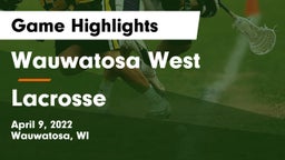 Wauwatosa West  vs Lacrosse Game Highlights - April 9, 2022
