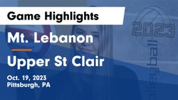 Mt. Lebanon  vs Upper St Clair Game Highlights - Oct. 19, 2023