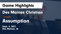 Des Moines Christian  vs Assumption  Game Highlights - Sept. 4, 2021