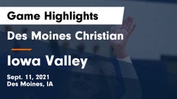 Des Moines Christian  vs Iowa Valley  Game Highlights - Sept. 11, 2021