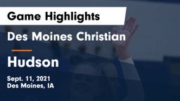 Des Moines Christian  vs Hudson  Game Highlights - Sept. 11, 2021