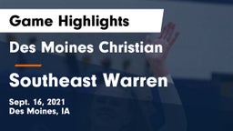 Des Moines Christian  vs Southeast Warren  Game Highlights - Sept. 16, 2021