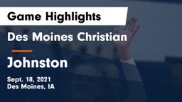 Des Moines Christian  vs Johnston  Game Highlights - Sept. 18, 2021