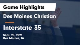 Des Moines Christian  vs Interstate 35  Game Highlights - Sept. 28, 2021