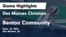 Des Moines Christian  vs Benton Community Game Highlights - Sept. 10, 2022