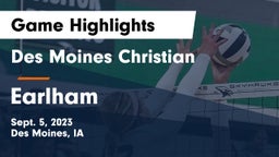 Des Moines Christian  vs Earlham  Game Highlights - Sept. 5, 2023