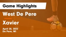 West De Pere  vs Xavier  Game Highlights - April 28, 2022
