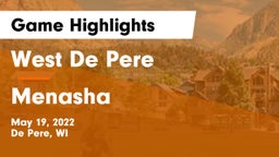 West De Pere  vs Menasha  Game Highlights - May 19, 2022