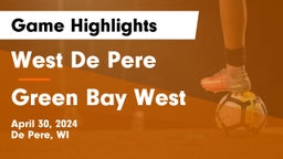 West De Pere  vs Green Bay West Game Highlights - April 30, 2024