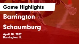 Barrington  vs Schaumburg  Game Highlights - April 18, 2022